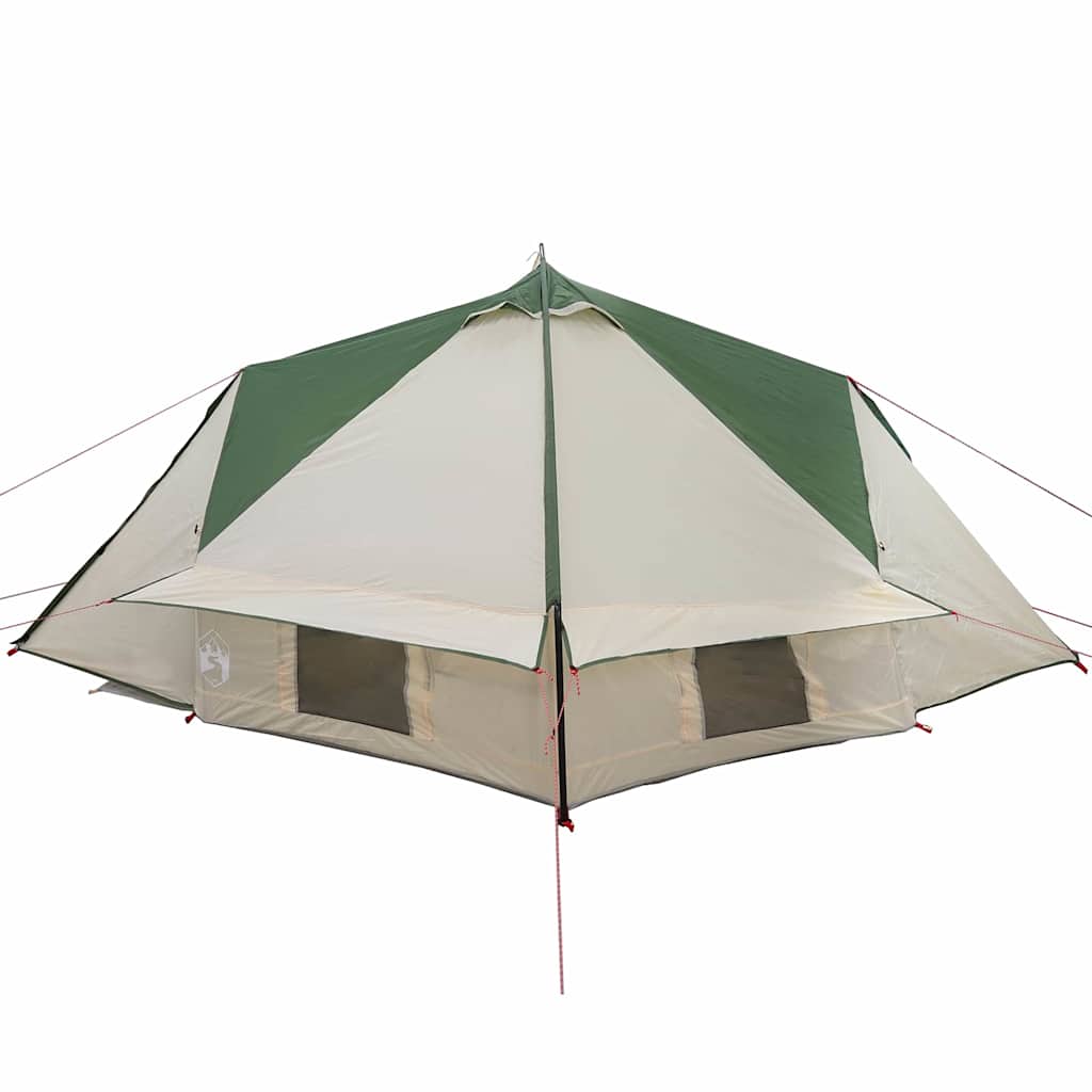Teepee Telt 4-Person med tag Grøn og Grå 388 x 320 x 169 cm