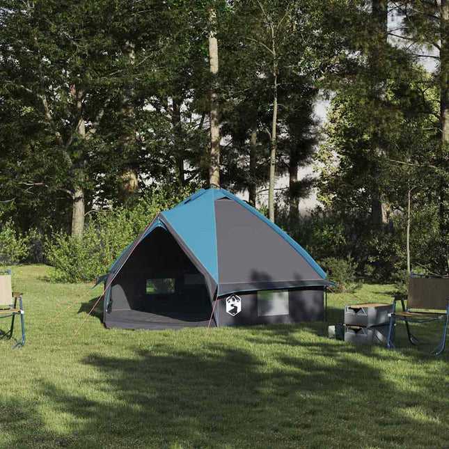 Teepee Telt 4-Person 4 personer Blå og grå