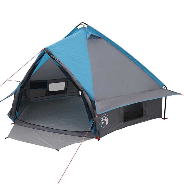 Teepee Telt 4-Person 4 personer Blå og grå