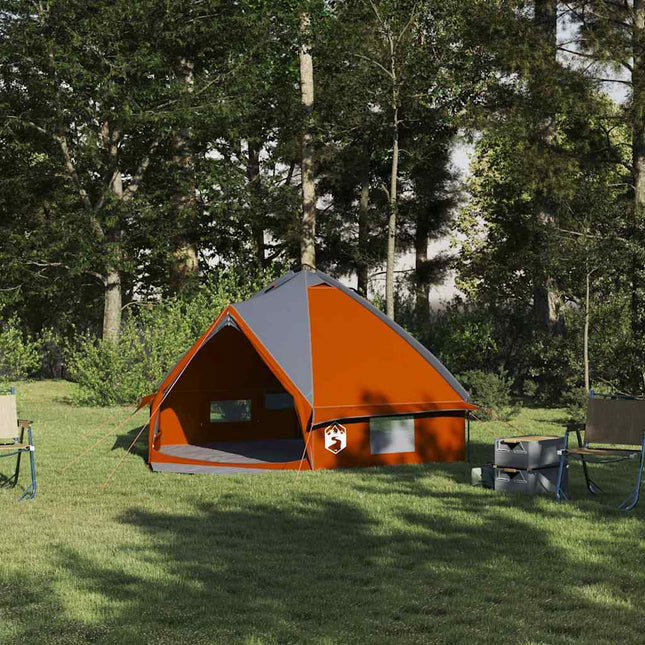 Teepee Telt 4-Person 4 personer Grå og orange