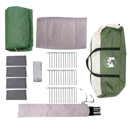 Familietelt til 20 personer Grøn og Hvid 745 x 700 x 217 cm