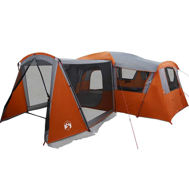 Familietelt til 20 personer Grå og orange 745 x 700 x 217 cm
