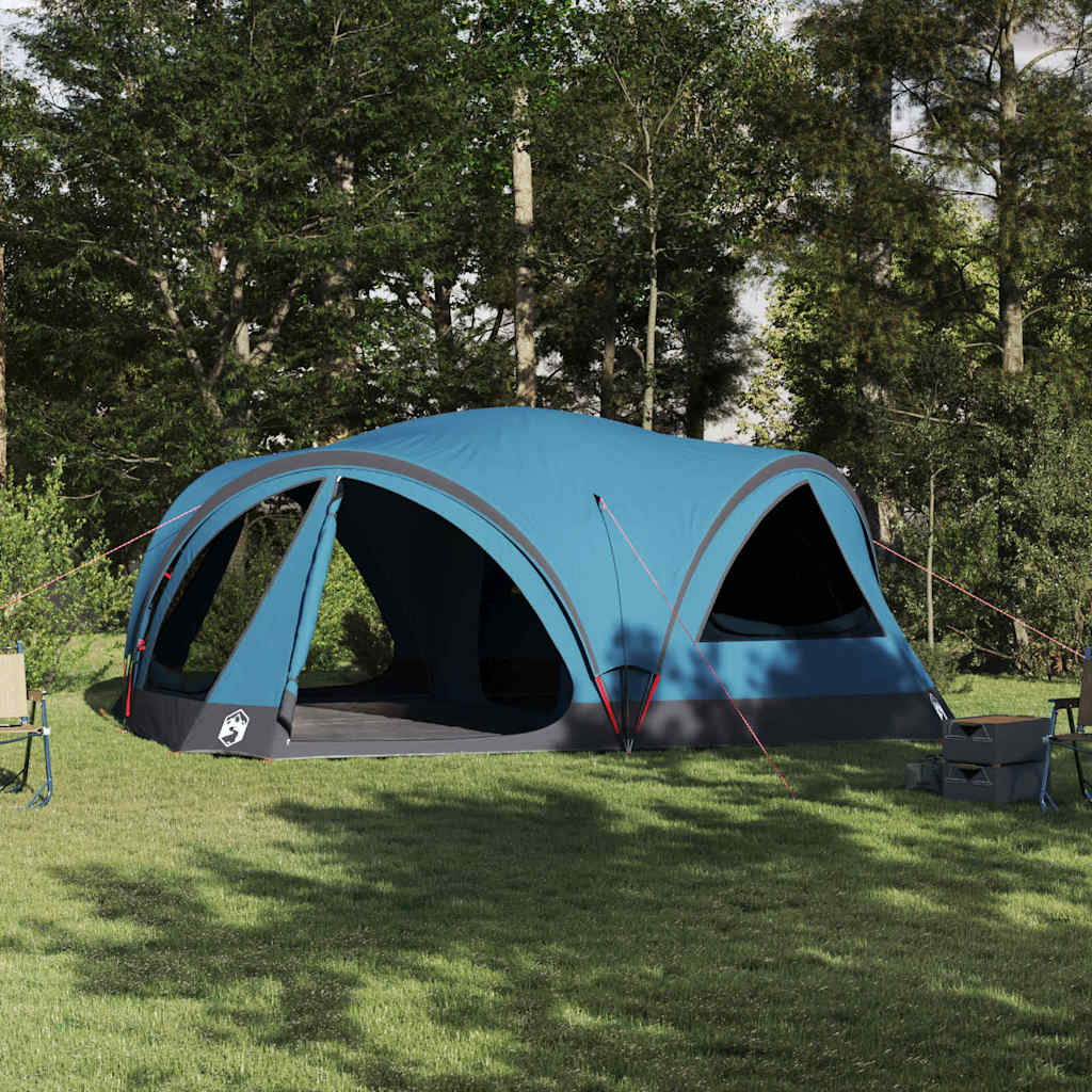 vidaXL Familietelt - Camping telt - 10 personer - Blå/Grå
