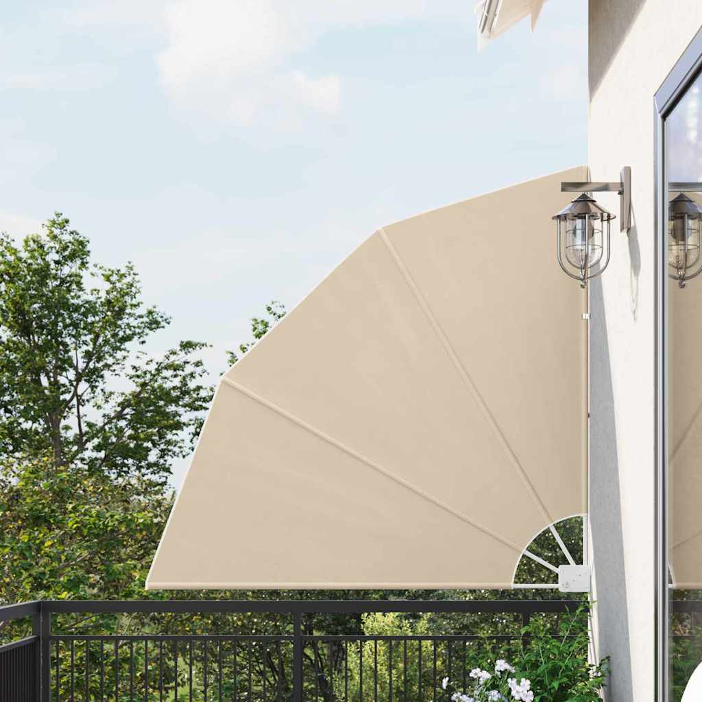 Balkon Afskærmning Beige 140 x 140 cm Polyester billede