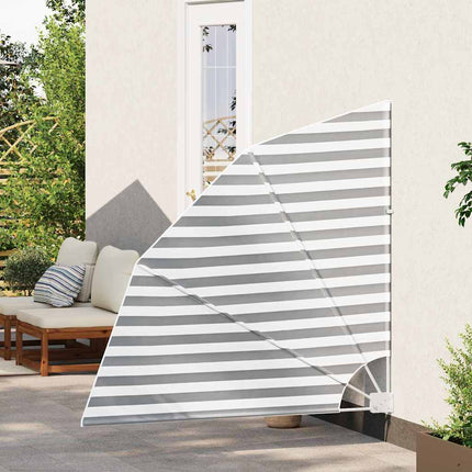 Balkon Afskærmning 140 x 140 cm Polyester Anthracit og hvid