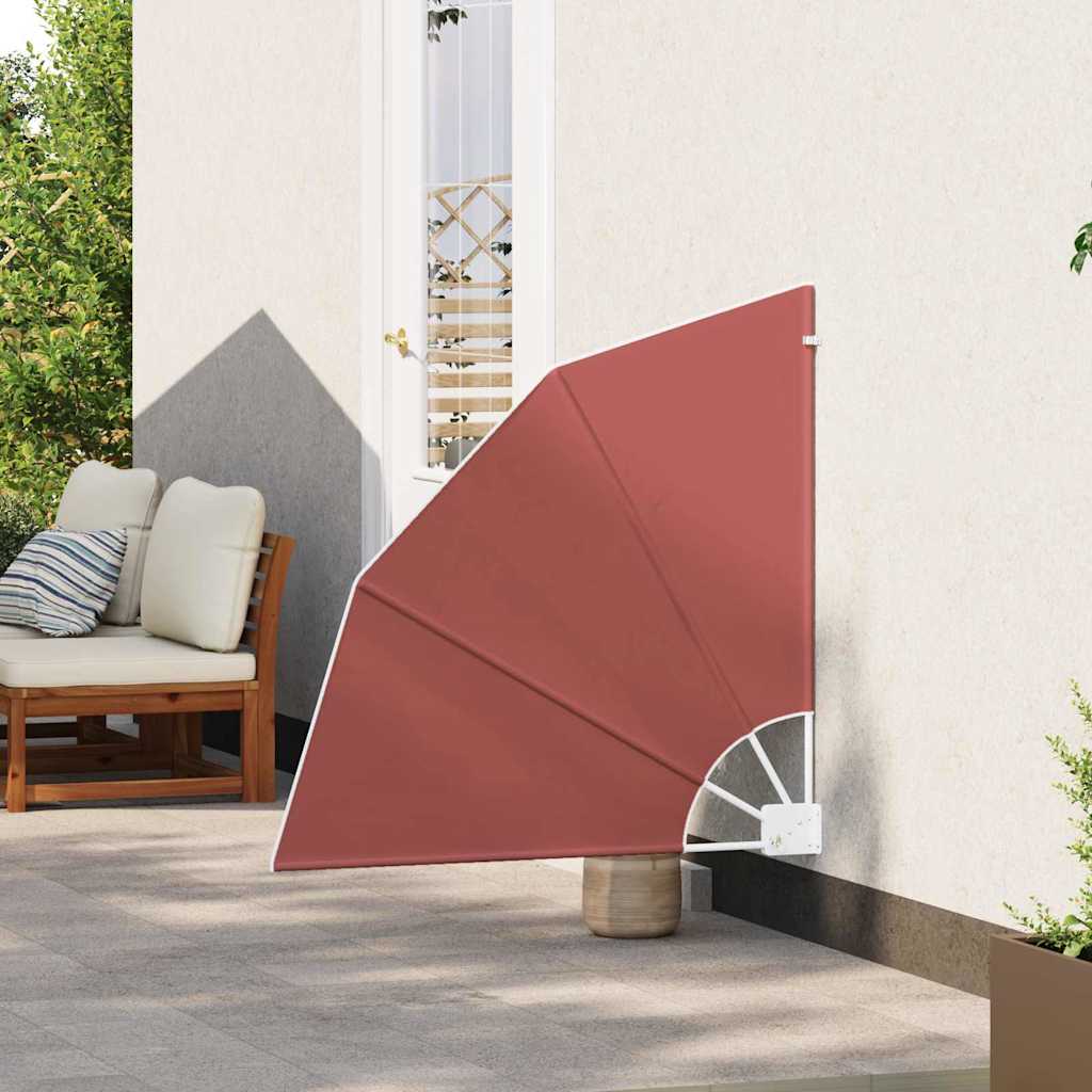 Balkon Afskærmning 115 x 115 cm Polyester Terrakotta