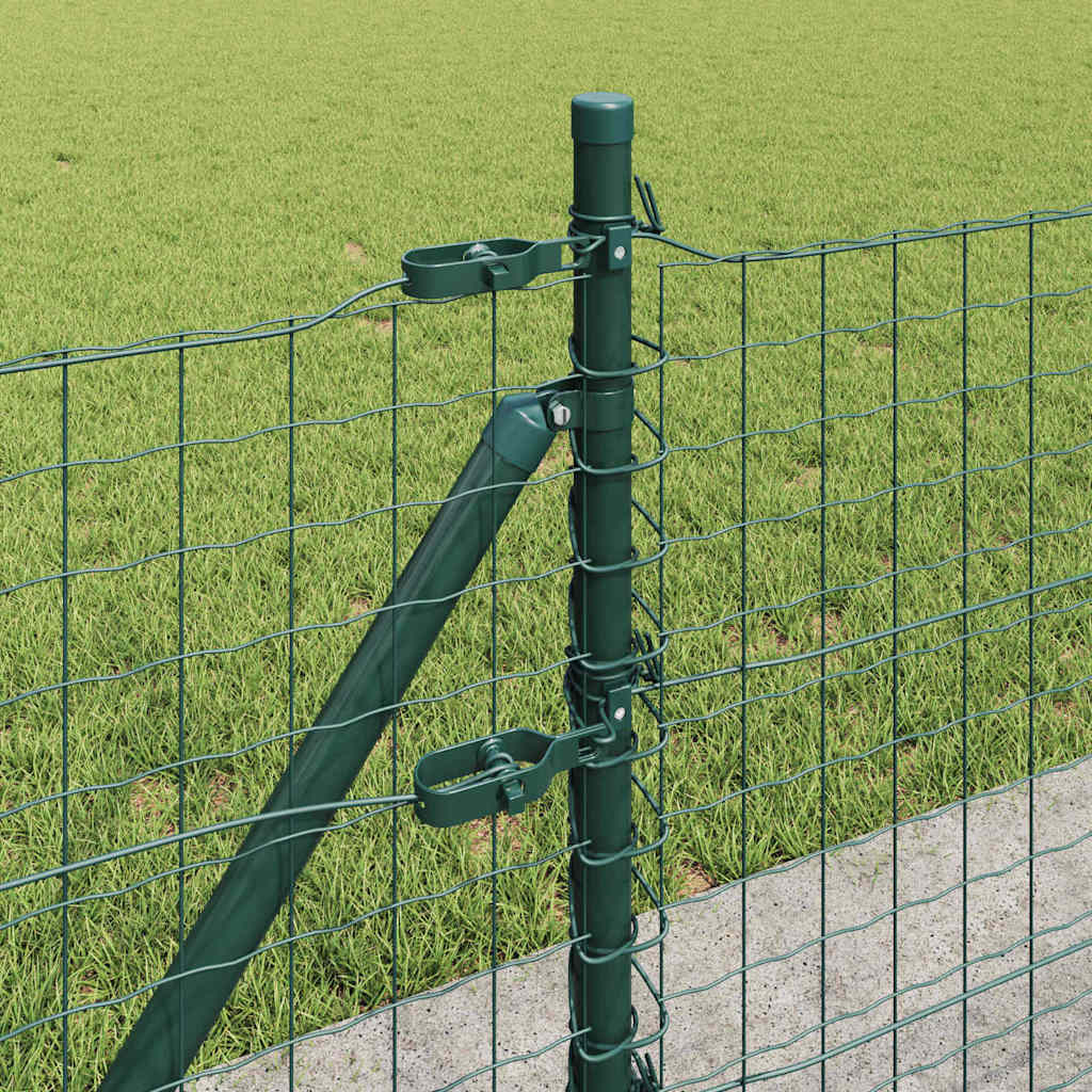 Hegn stang med beton base 7 stk. Grøn Pulverlakeret stål