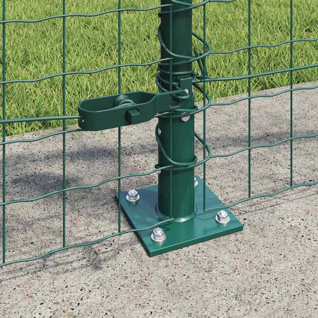 Hegn stang med beton base 13 stk. Grøn Pulverlakeret stål