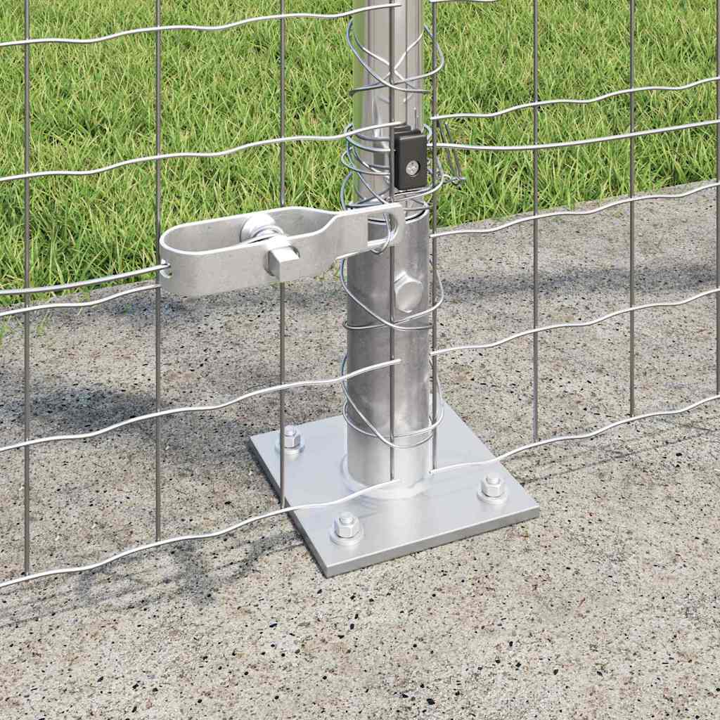 Hegn stang med beton base 13 stk. Sølv Pulverlakeret stål