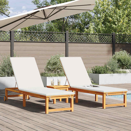 Solstol 3 pcs Brun Massivt Akacietræ
