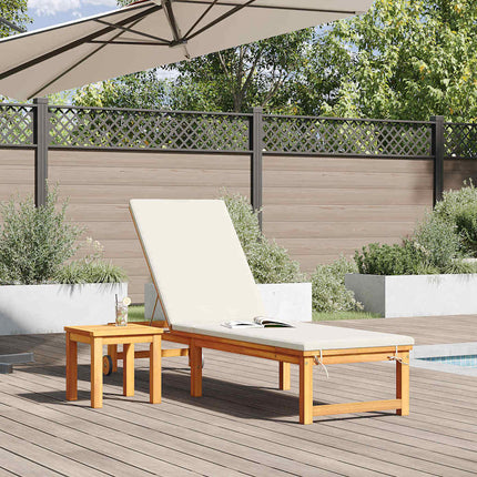 Solstol 2 pcs Brun Massivt Akacietræ