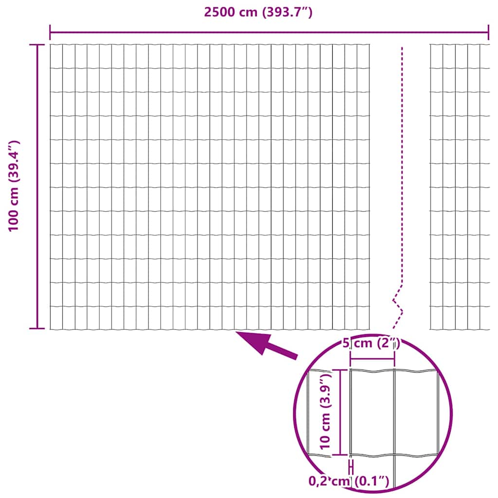 Euro Hejn 1 x 25 m PVC-belagt jern