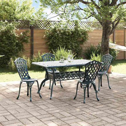 Have Spisebordssæt 5 pcs Grøn Aluminium