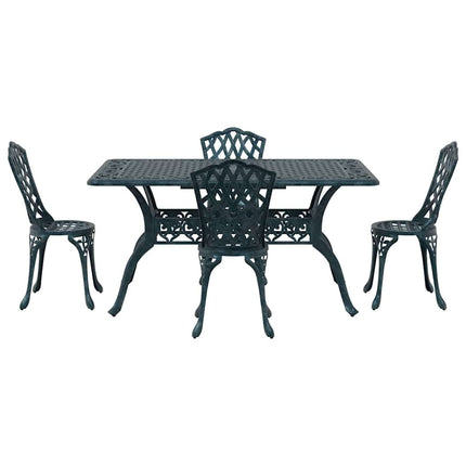 Have Spisebordssæt 5 pcs Grøn Aluminium