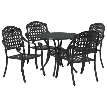 Have Spisebordssæt 5 pcs Sort Aluminium