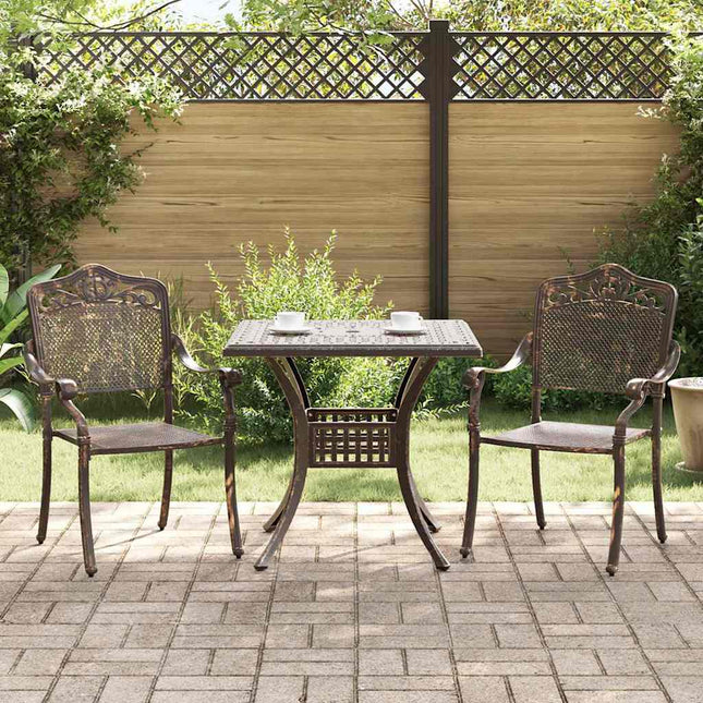 Havebord sæt 3 stk. Bronze Gustt aluminium