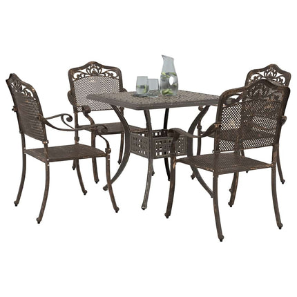 Havebord sæt 5 pcs Bronze Gustt aluminium