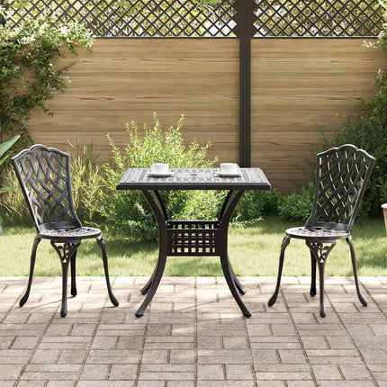 Havebord sæt 3 pcs Sort Gustt aluminium