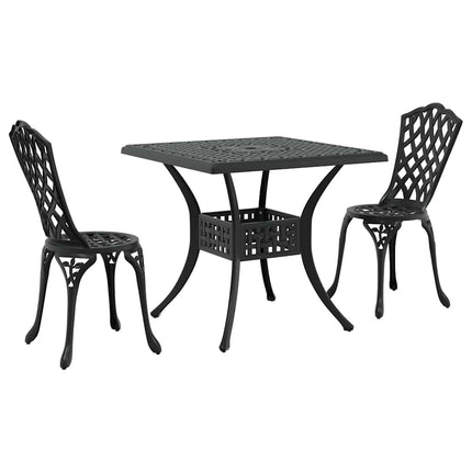 Havebord sæt 3 pcs Sort Gustt aluminium