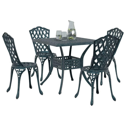 Havebord sæt 5 pcs Grøn Gustt aluminium