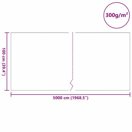 Damfleece Grå 1 x 50 m Polyester og Bomuld