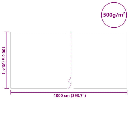 Damfleece Grå 1 x 10 m Polyester og Bomuld