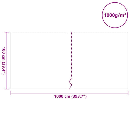 Damfleece Grå 1 x 10 m Polyester og Bomuld