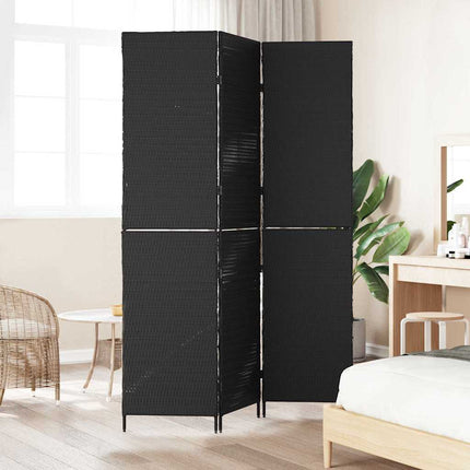 Rumdeler Sort 146 x 180 cm polyrattan