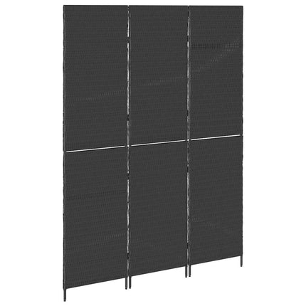 Rumdeler Sort 146 x 180 cm polyrattan