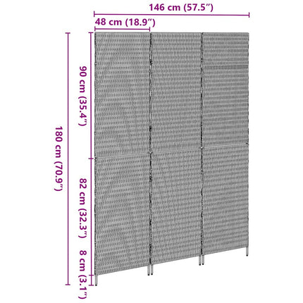 Rumdeler Brun 146 x 180 cm polyrattan