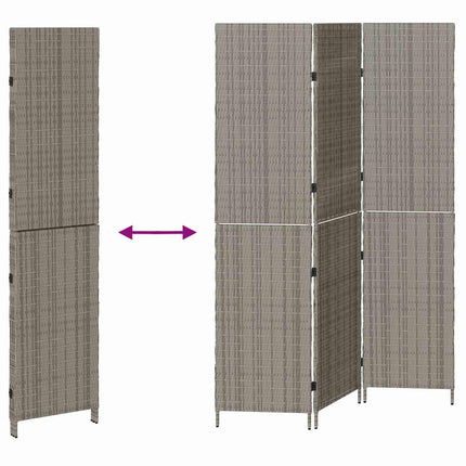 Rumdeler Grå 146 x 180 cm polyrattan