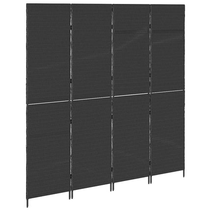 Rumdeler Sort 195 x 180 cm polyrattan