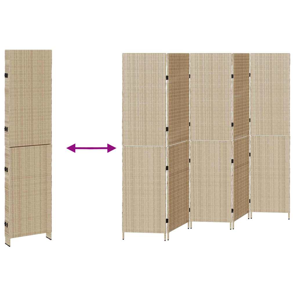 Rumdeler Beige 242 x 180 cm polyrattan