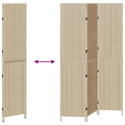 Rumdeler Beige 146 x 200 cm polyrattan