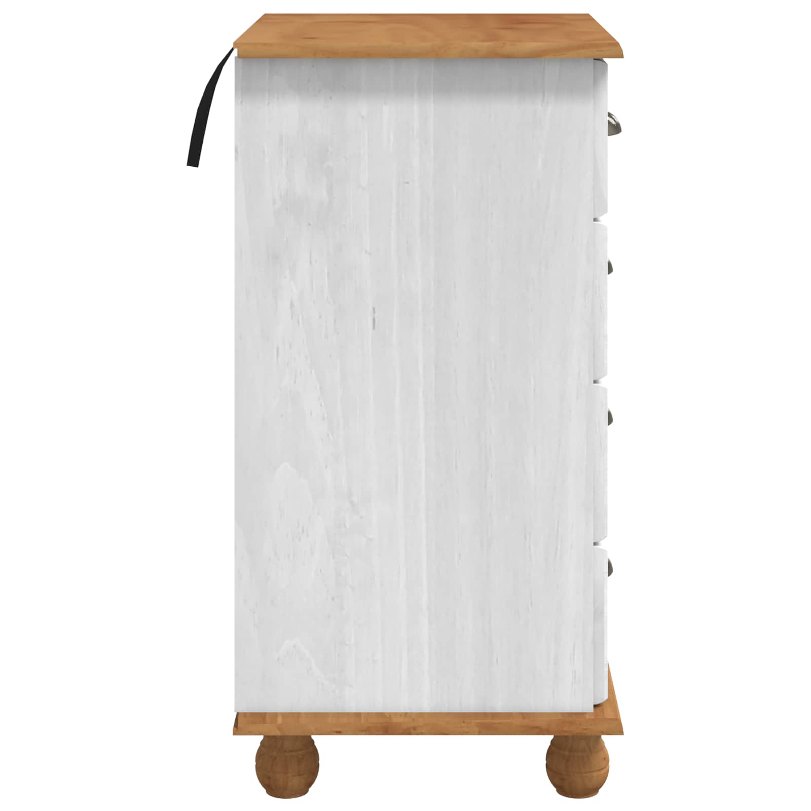 Skuffeskab ASKIM Hvid 45,8 x 40 x 79 cm Massiv fyrretræ