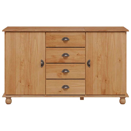 Sideboard med skuffe ASKIM 133,5 x 40 x 79 cm Massivt fyrretræ
