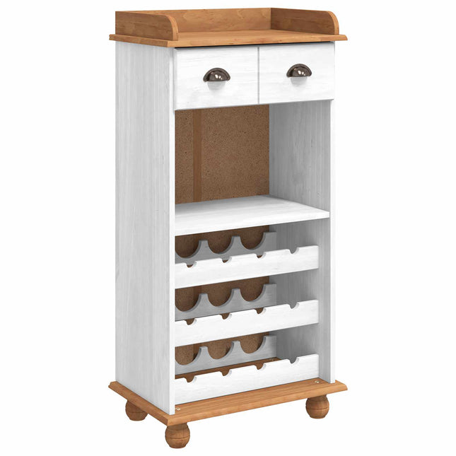 Vinskab ASKIM Hvid med Honning Top 57 x 37 x 114 cm