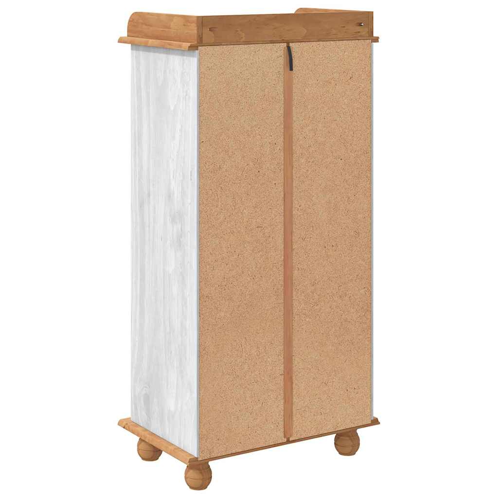 Vinskab ASKIM Hvid 57 x 37 x 114 cm Massivt fyrretræ