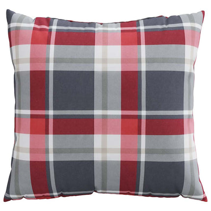 sofahynder 4 stk. rødt ternmønster 50x50 cm stof