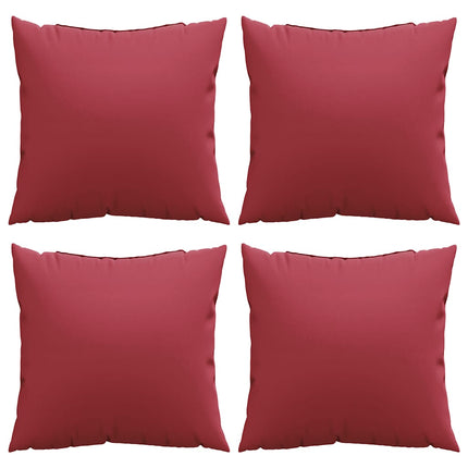 sofahynder 4 stk. vinrød 60x60 cm stof