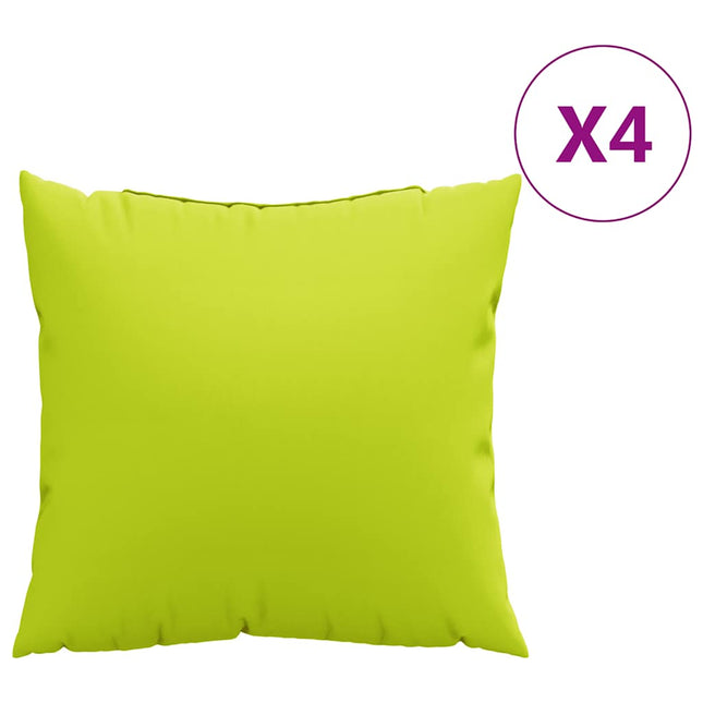 sofahynder 4 stk. lysegrønne 60x60 cm stof