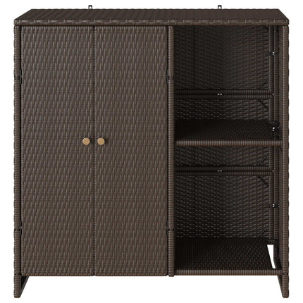 Opbevaringsskab med hylde med dør Brun 100 x 36 x 102 cm Rattan