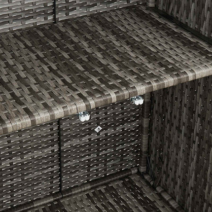Opbevaringsskab med hylde med dør Grå 100 x 36 x 102 cm Rattan