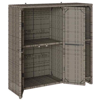 Opbevaringsskab med hylde med dør Grå 100 x 36 x 102 cm Rattan
