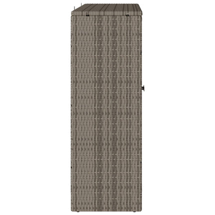 Opbevaringsskab med hylde med dør Grå 100 x 36 x 102 cm Rattan