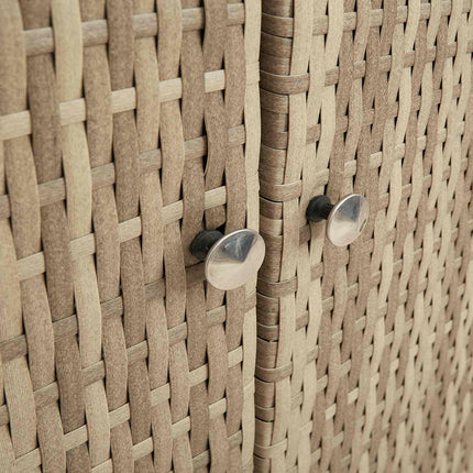 Opbevaringsskab med hylde Beige 100 x 36 x 102 cm Rattan