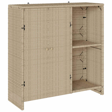 Opbevaringsskab med hylde Beige 100 x 36 x 102 cm Rattan