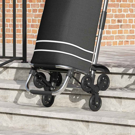 Indkøbsvogn Sort 47 x 39 x 100,5 cm Oxford stof