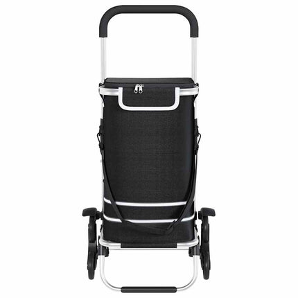 Indkøbsvogn Sort 47 x 39 x 100,5 cm Oxford stof