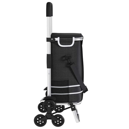 Indkøbsvogn Sort 47 x 39 x 100,5 cm Oxford stof
